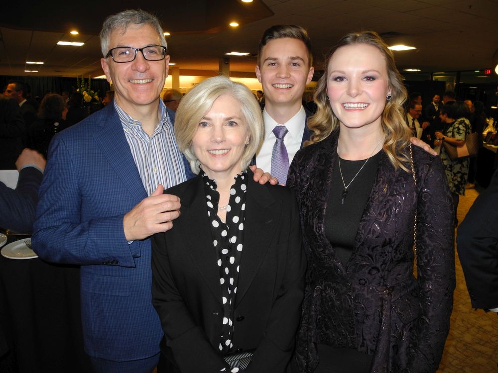  Saskatchewan native Dr. Bruce Yaholnitsky and his wife Gwen with their son Kevin Yaholnitsky and his girlfriend Ally Bates.