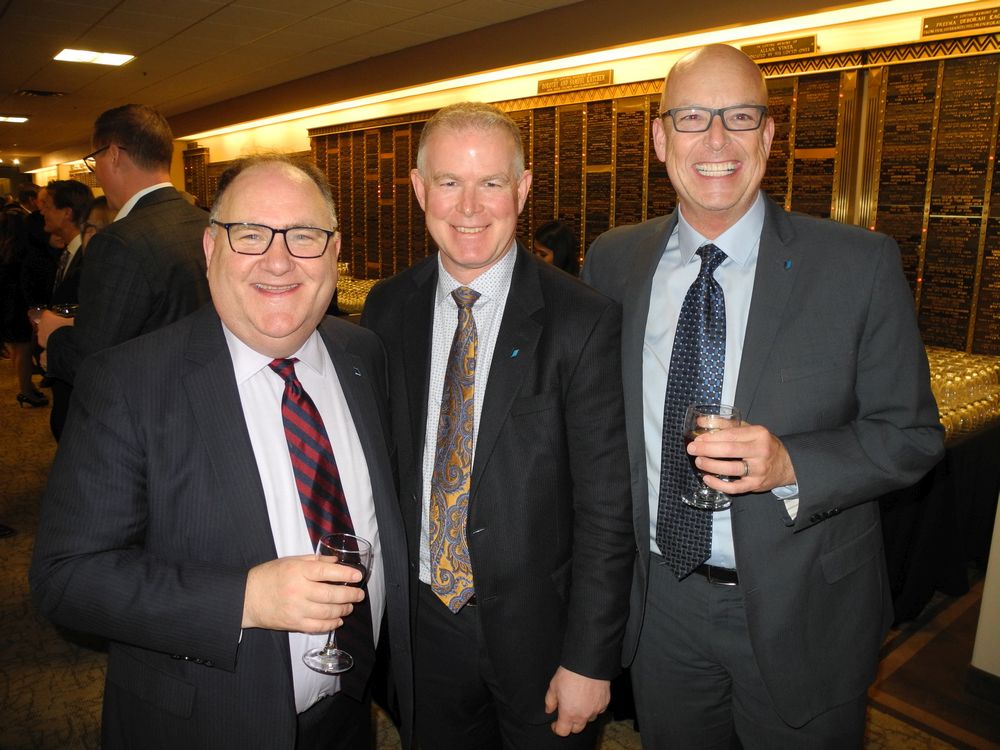  Pictured, from left: MRU Foundation executive director Terry Kellam; MRU’s Paul Rossmann; and MRU president and vice-chancellor Tim Rahilly.