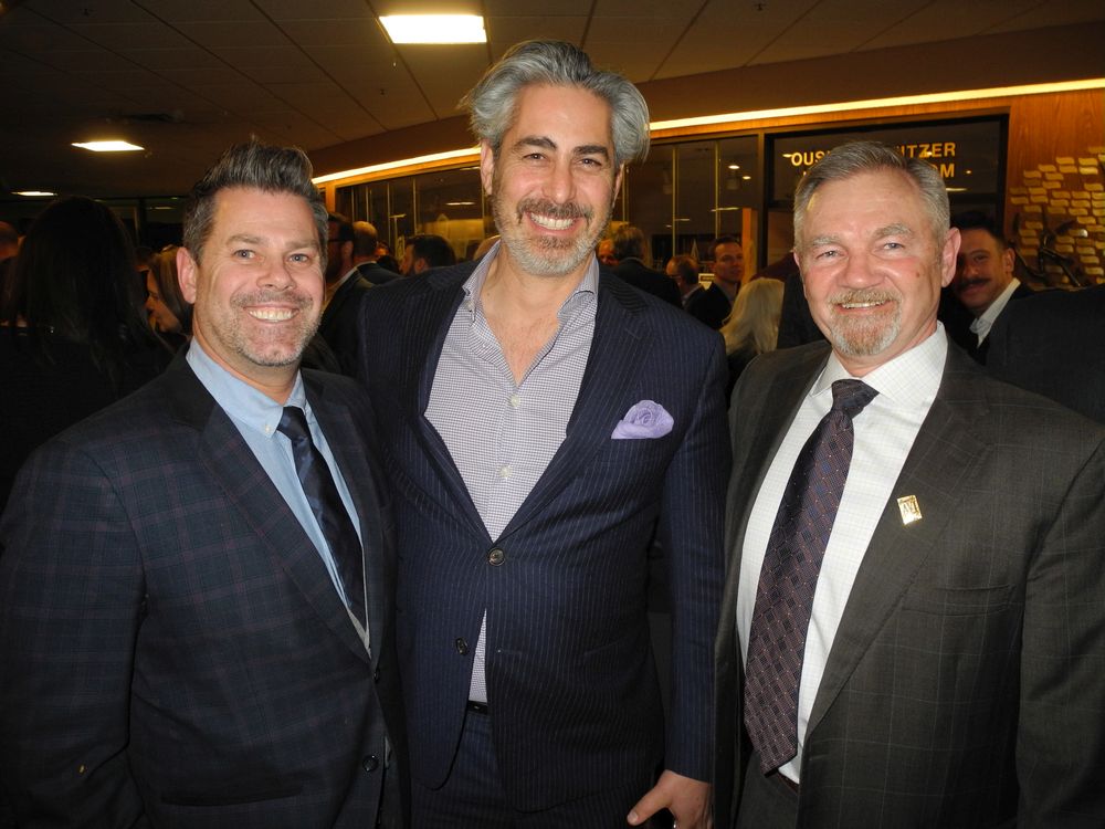  Homes by Avi was well represented at the 69th Annual B’nai Brith Dinner with, from left: Doug Beach; Homes by Avi CEO Charron Ungar; and Monte Kendall, Homes by Avi vice-chairman.