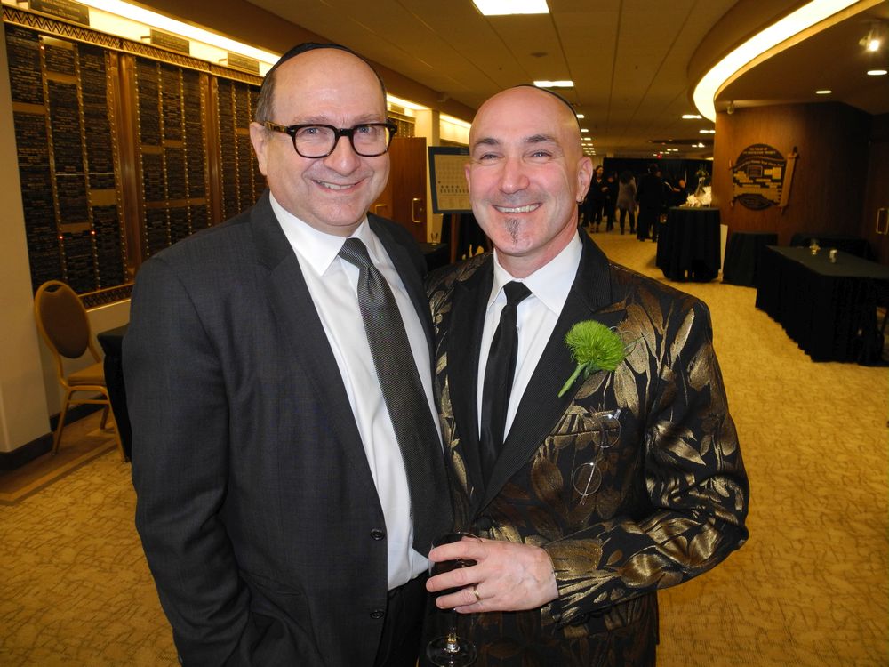  All smiles at the 69th Annual B’nai Brith Dinner are former dinner chair Howard Silver (left), and the event emcee Steven Eichler.