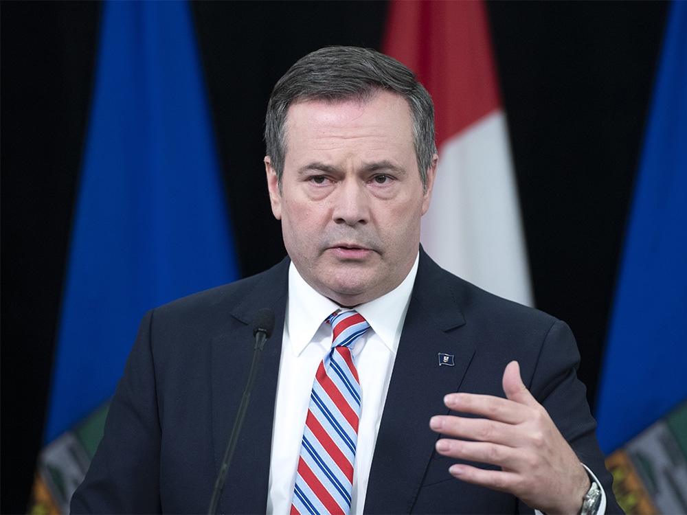  Alberta Premier Jason Kenney at a press conference in Edmonton on June 9, 2020.