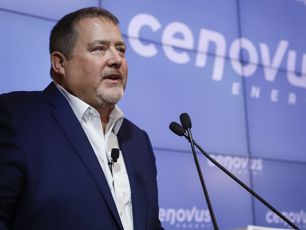  Cenovus CEO Alex Pourbaix at a news conference in Calgary, Alta., Thursday, Jan. 30, 2020.