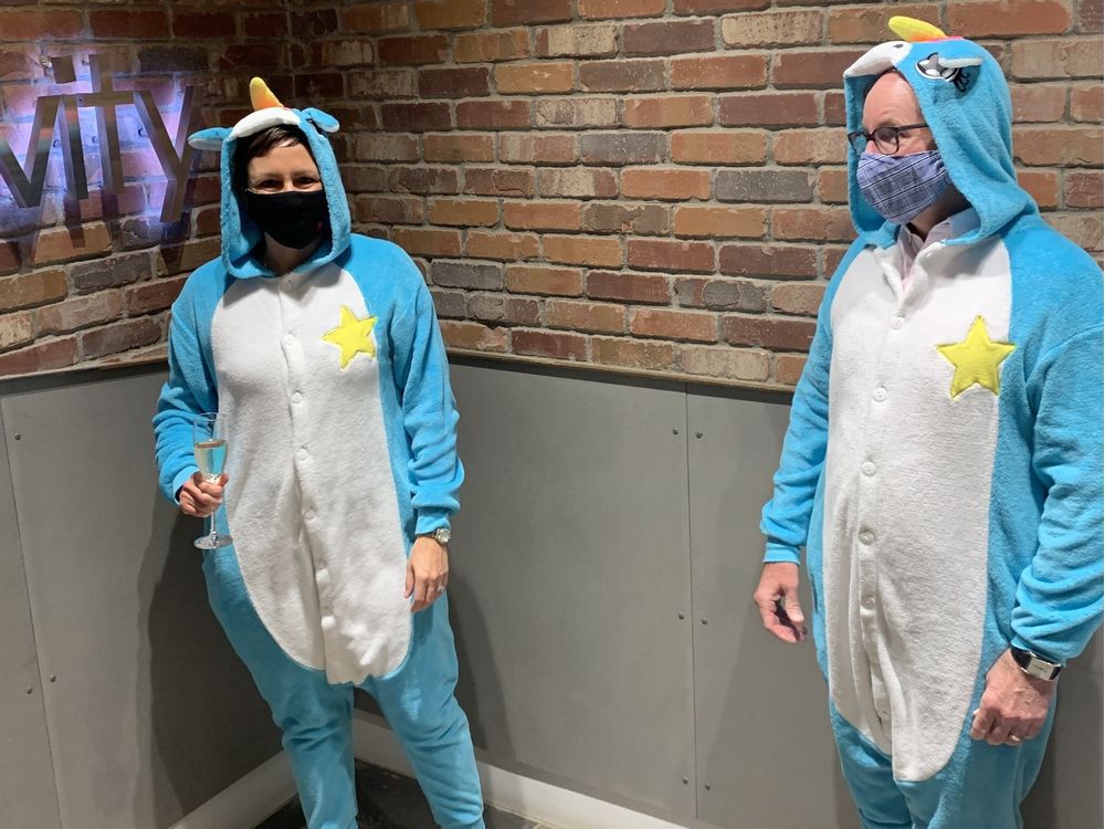  On December 2nd, CEO Bryan de Lottinville and President and CFO Kelly Schmitt dressed up in unicorn onesies to coincide with the internal announcement of new investment into the company and achieving software unicorn status. Seizing the opportunity to infuse more goodness into the world with its people, the company launched an internal giving opportunity for the Canadian Mental Health Association – Calgary Region for Benevity-ites, promising to share photos of the two if they hit $5,000 in donations (which we did in less that 24 hours). The photos have since appeared in the media for all to enjoy! To further the impact in Calgary, Benevity is matching $50,000 in donations to Canadian Mental Health Association – Calgary Region, a cause that is important to Benevity-ites and particularly relevant during this challenging year. They invite people to join in this matching unicorn giving opportunity. Their donations will be matched dollar for dollar up to a limit of $2,500 per person. Total matching funds available for this giving opportunity are $50,000. Matching is only applicable for CAD donations. Details at  www.benevity.com/unicorn .