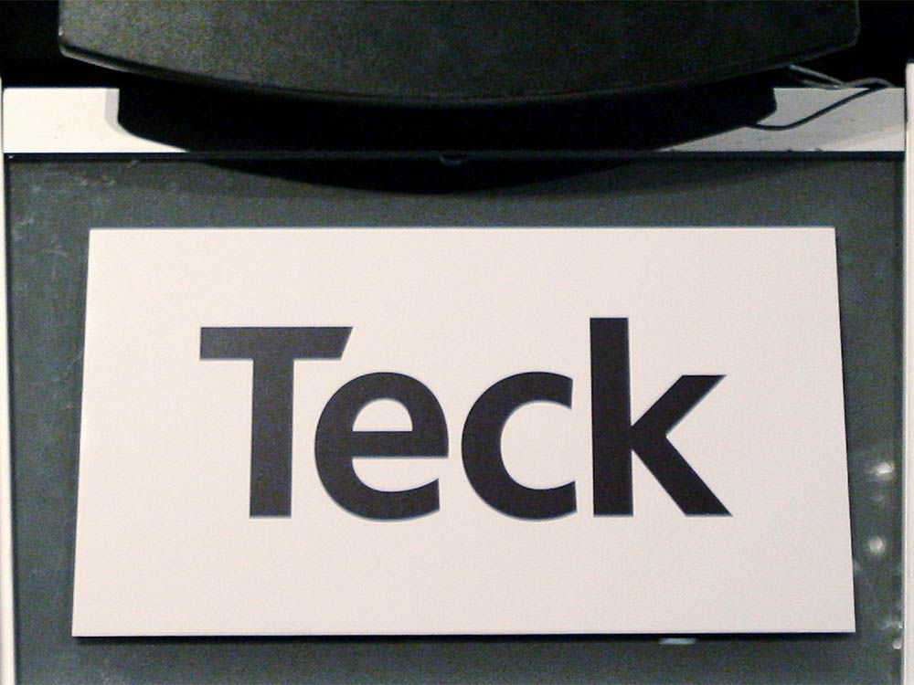  Teck Resources sign is on display during the company’s annual general meeting in Vancouver, British Columbia, Canada, April 22, 2010.