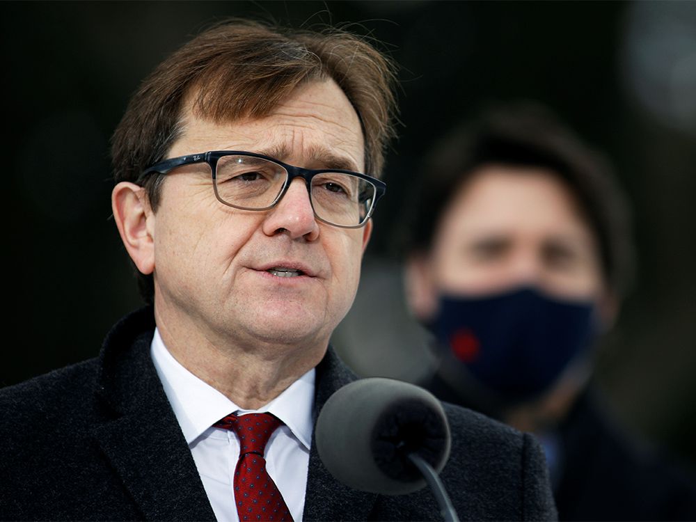  Canada’s Minister of the Environment and Climate Change Jonathan Wilkinson attends a news conference at the Dominion Arboretum in Ottawa, Ontario, Canada Dec. 11, 2020.