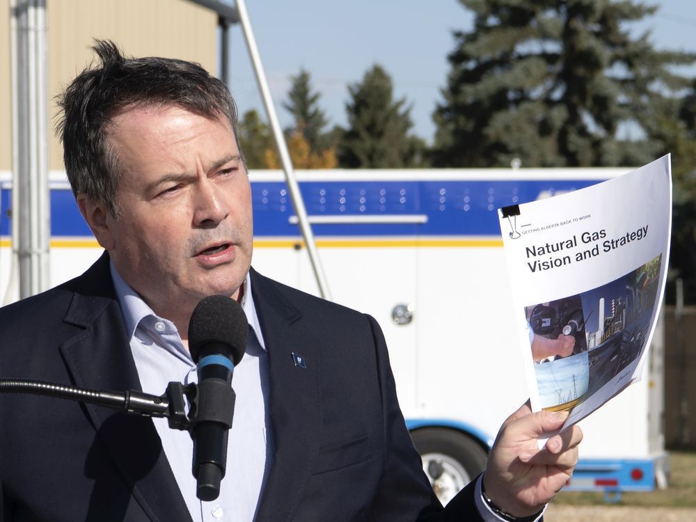  Premier Jason Kenney announced, in Edmonton on Tuesday, Oct. 6, 2020, a strategy to grow and expand the natural gas sector.