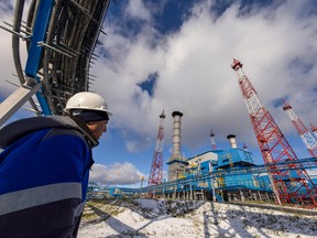 The Comprehensive Gas Treatment Unit No.3 at the Gazprom PJSC Chayandinskoye oil, gas and condensate field, a resource base for the Power of Siberia gas pipeline, in the Lensk district of the Sakha Republic, Russia.