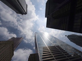 Bank towers in Toronto's financial district.