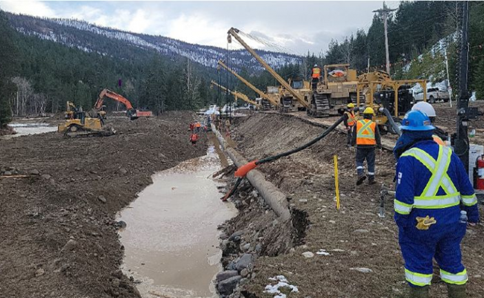 Trans Mountain pipeline restarts after three-week shutdown during B.C. storms