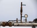 An abandoned oil well site in Alberta.