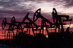 Pumpjacks in an oilfield near Neftekamsk, in the Republic of Bashkortostan, Russia, on Thursday, Nov. 19, 2020.