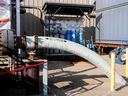 Pipes run through Shell's Quest Carbon Capture and Storage facility in Fort Saskatchewan, Alta.