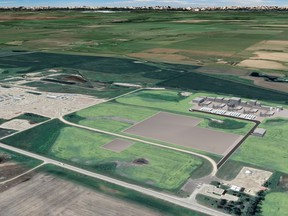 The Crossfield Hydrogen Production Hub as portrayed by initial engineering study.