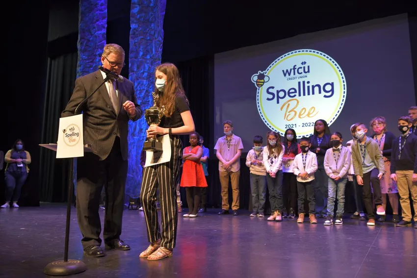 Isabella Cowan won the WFCU Credit Union bee in Windsor earlier this year.