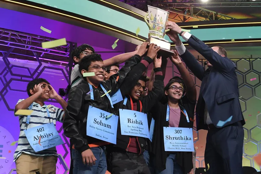 In 2019, the Scripps bee ended in an unprecedented eight-way championship tie after organizers ran out of challenging words.