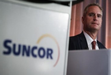 Suncor Energy says president and CEO Mark Little has stepped down, resigns from board