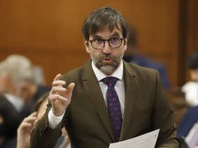 Environment and Climate Change Minister Steven Guilbeault during Question Period in the House of Commons on Parliament Hill in Ottawa.