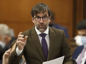 Environment and Climate Change Minister Steven Guilbeault rises during Question Period in the House of Commons on Parliament Hill in Ottawa on Tuesday, June 7, 2022.