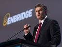 Al Monaco, chief executive of Enbridge Inc., speaks during the 2015 IHS CERAWeek conference in Houston, Texas.