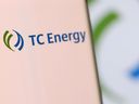 TC Energy's logo is pictured on a smartphone in this illustration taken, December 4, 2021.