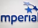 The Imperial Oil logo is shown at the company's annual meeting in Calgary, Friday, April 28, 2017.THE CANADIAN PRESS/Jeff McIntosh