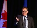 Natural Resources Minister Jonathan Wilkinson speaks to the Calgary Chamber of Commerce on Tuesday, Oct. 4.