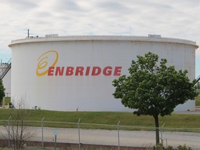 Enbridge Inc. facility on Plank Road in Sarnia, Ont.