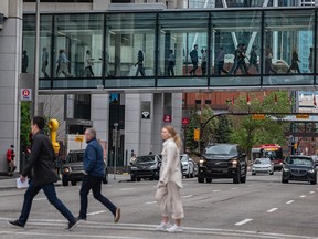 Some workers returned to downtown after the province lifted its work-from-home mandate on March 1.