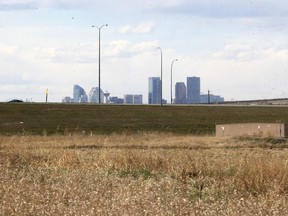 A view of the site at 84th Street S.E. and 50th Avenue S.E., just east of Stoney Trail.