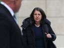 Alberta Premier Danielle Smith leaves following a meeting on health care with Prime Minister Justin Trudeau and Canada's premiers, in Ottawa on Feb. 7, 2023.