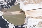 A tailings pond at Imperial Oil's Kearl Lake oilsands operation north of Fort McMurray on February 25, 2023. Image by Nicholas Vardy for Athabasca Chipewyan First Nation