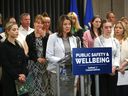 Danielle Smith speaks in Calgary at the Carriage House Inn on Monday, May 15, 2023 and addresses the effects of untreated mental health issues and addiction issues in Alberta.