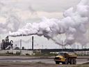 A dump truck works near the Syncrude oilsands extraction facility near the city of Fort McMurray, Alberta. The oil and gas industry learned Monday the regulatory options Canada is considering to reduce carbon emissions.