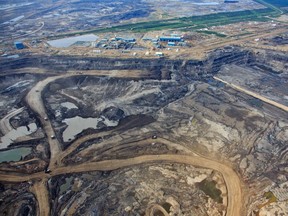 An aerial view of Syncrude's Aurora North oilsands mine near Fort McKay.