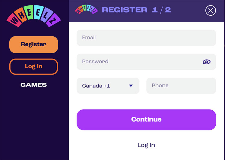 Wheelz register