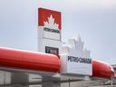A gas price sign in a Petro-Canada gas station in Calgary was photographed on Thursday, Jan. 13, 2022. 