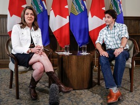 Justin Trudeau and Danielle Smith