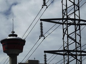 Power lines in Calgary