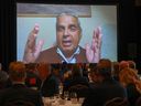 Kishore Mahbubani, the former president of the United Nations Security Council, speaks to participants at the Global Business Forum in Banff on Thursday, September 21, 2023.